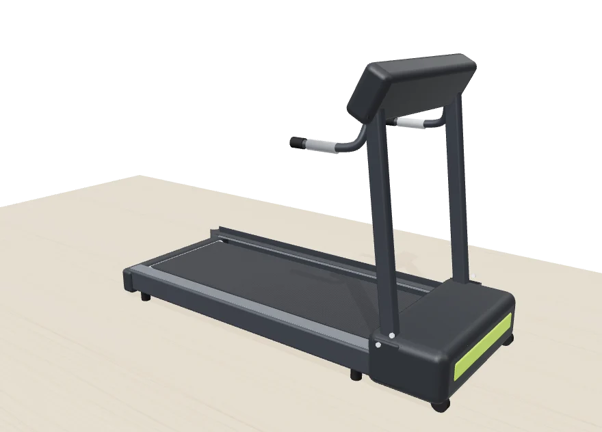 Cinta de correr armada, en 3D